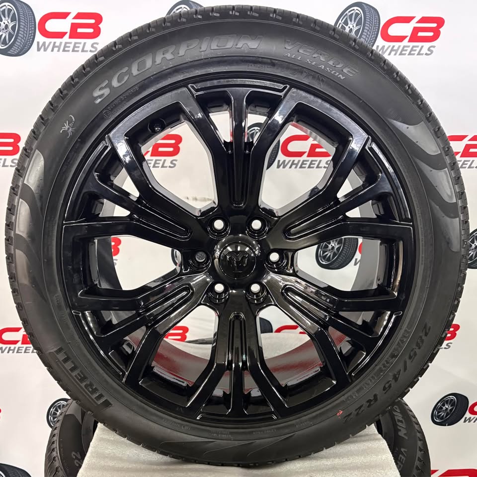 Ram 1500 Tungsten Edition 22" OEM Gloss Black Takeoff Wheels and Tires