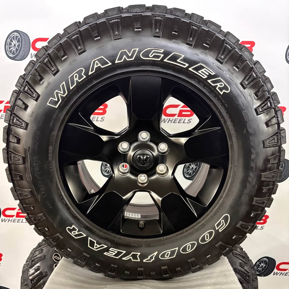 Ram 1500 18" OEM Satin Black Takeoff Wheels and Tires