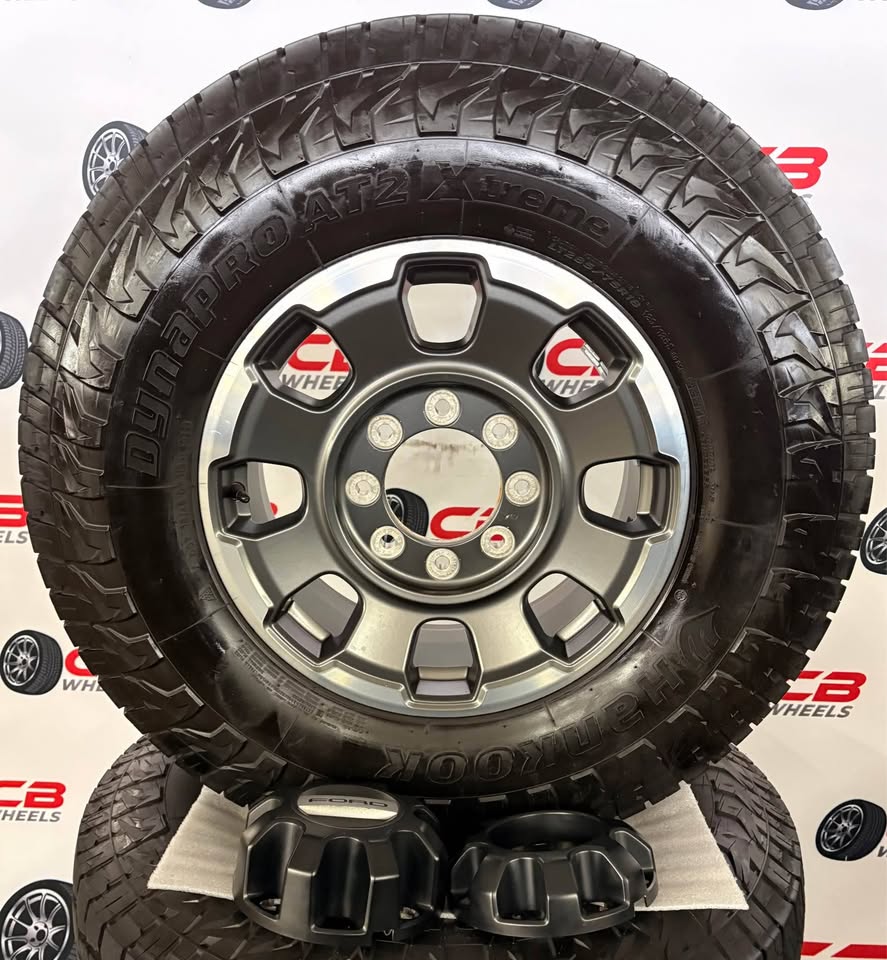 Ford F250/F350 Super Duty Tremor 18" OEM Machined Charcoal Takeoff Wheels and Tires