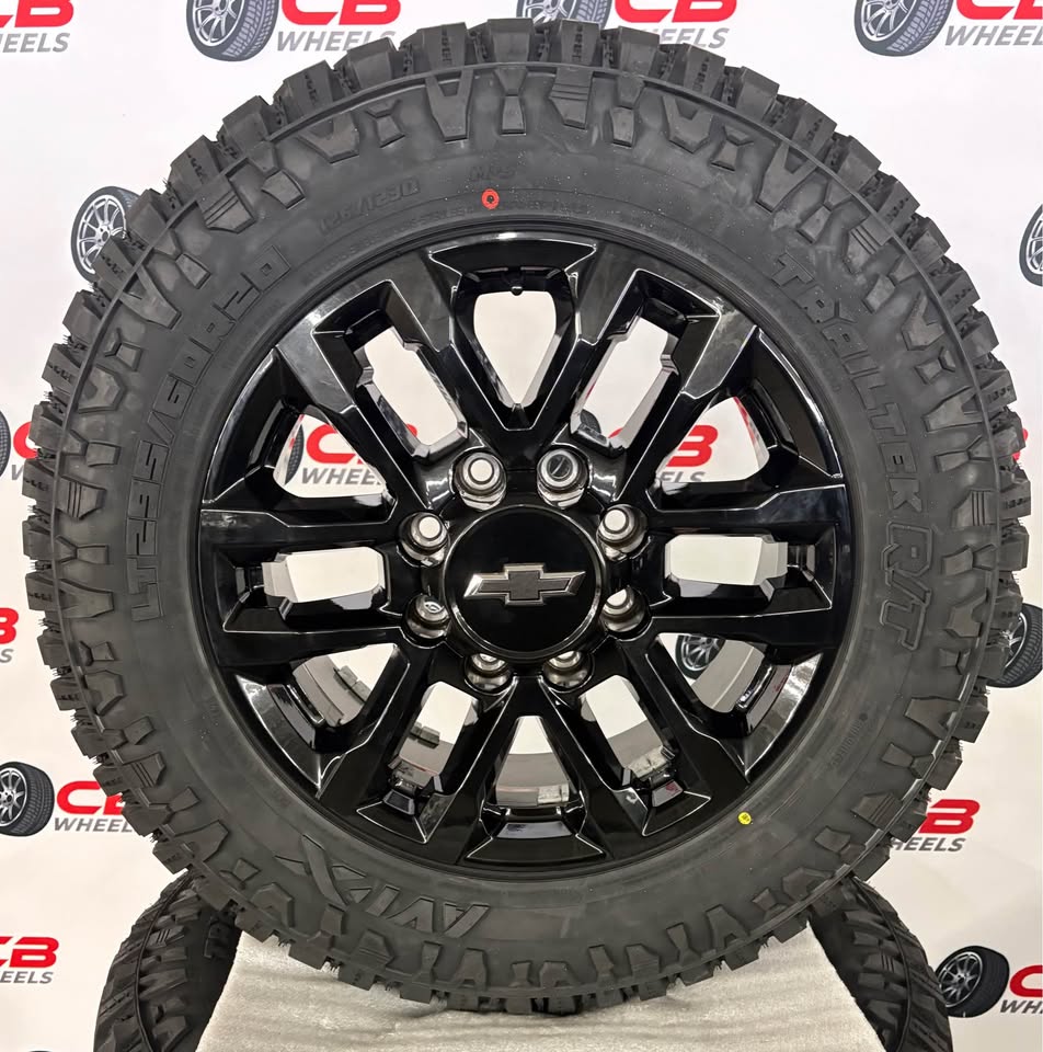 Chevrolet Silverado 2500/3500 20" OEM Gloss Black Wheels and Tires