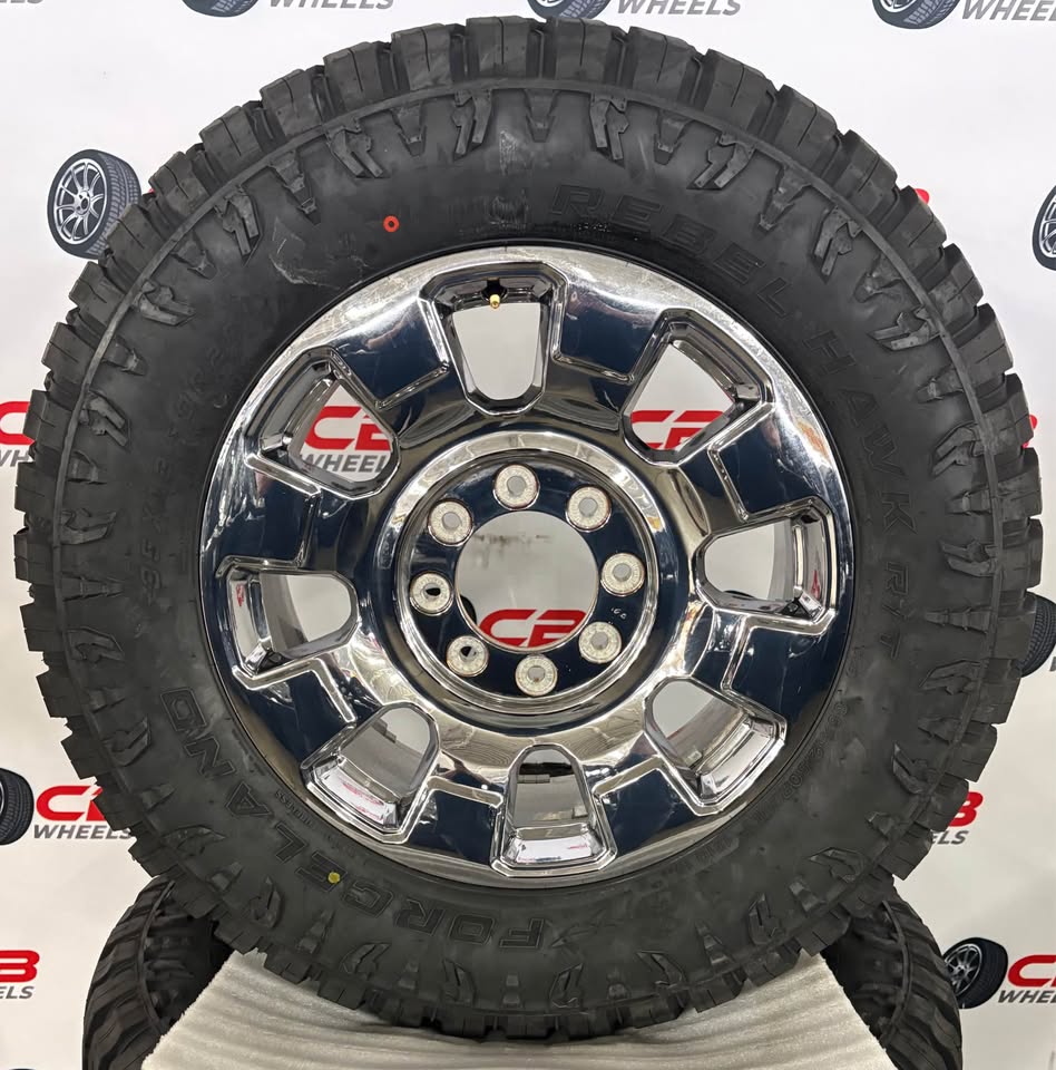 Ford F250/F350 Super Duty Lariat 20" OEM PVD Takeoff Wheels and 35" Tires