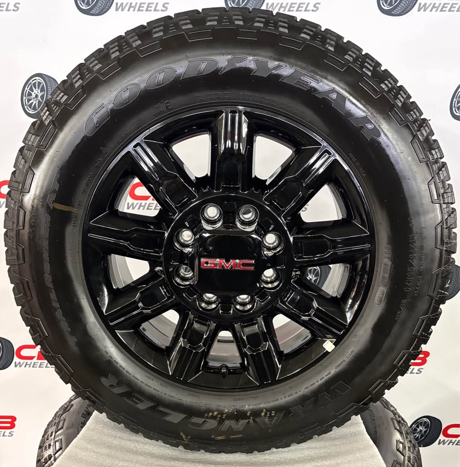 GMC Sierra 2500/3500 AT4 20" OEM Gloss Black Takeoff Wheels and Tires