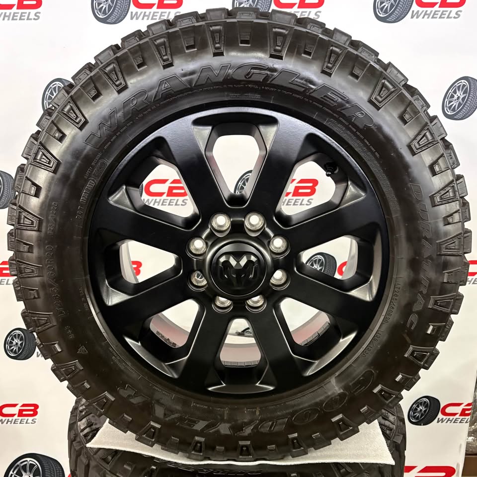 Ram 2500/3500 Night Edition 20" OEM Matte Black Takeoff Wheels and Tires