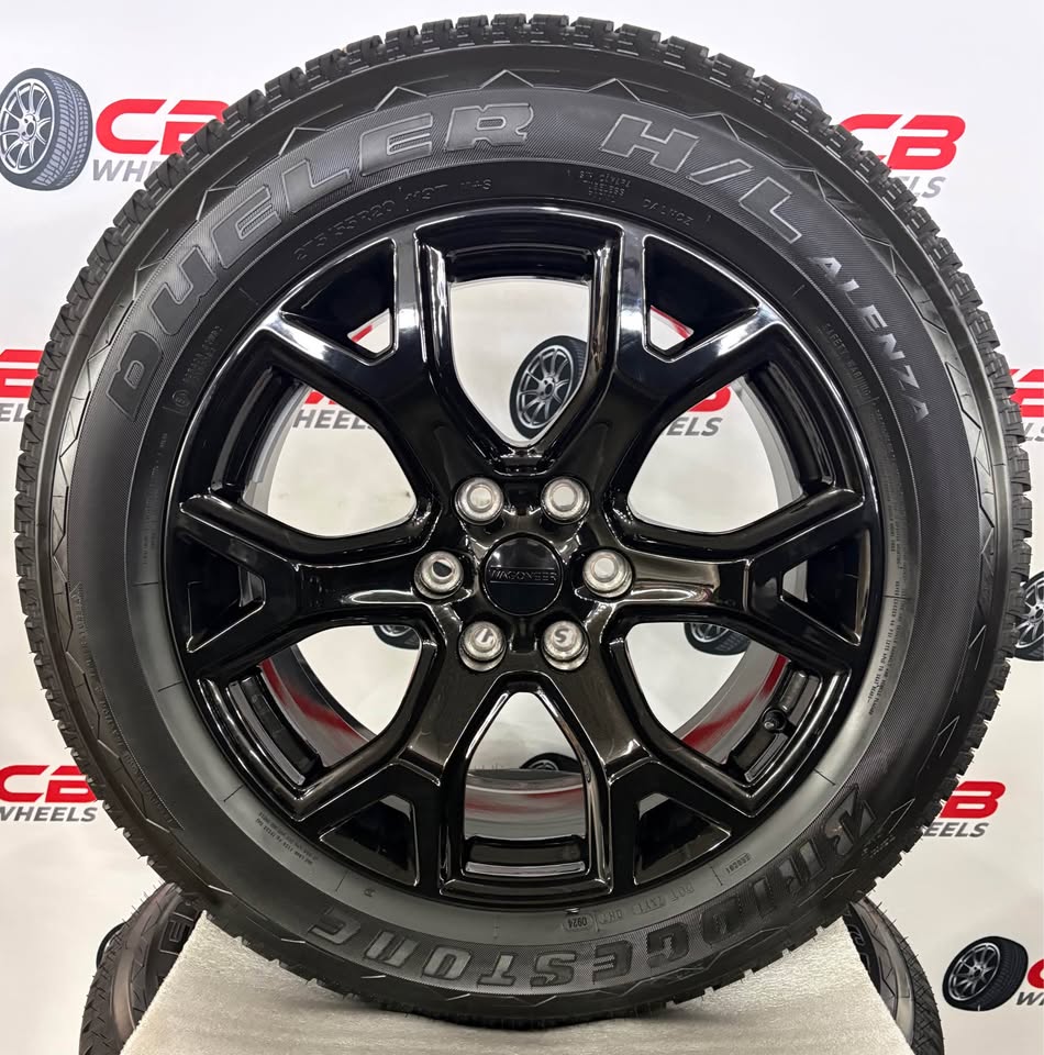 Jeep Wagoneer 20" OEM Gloss Black Takeoff Wheels and Tires 