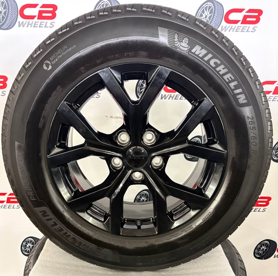 Jeep Grand Cherokee 18" OEM Gloss Black Wheels and Tires