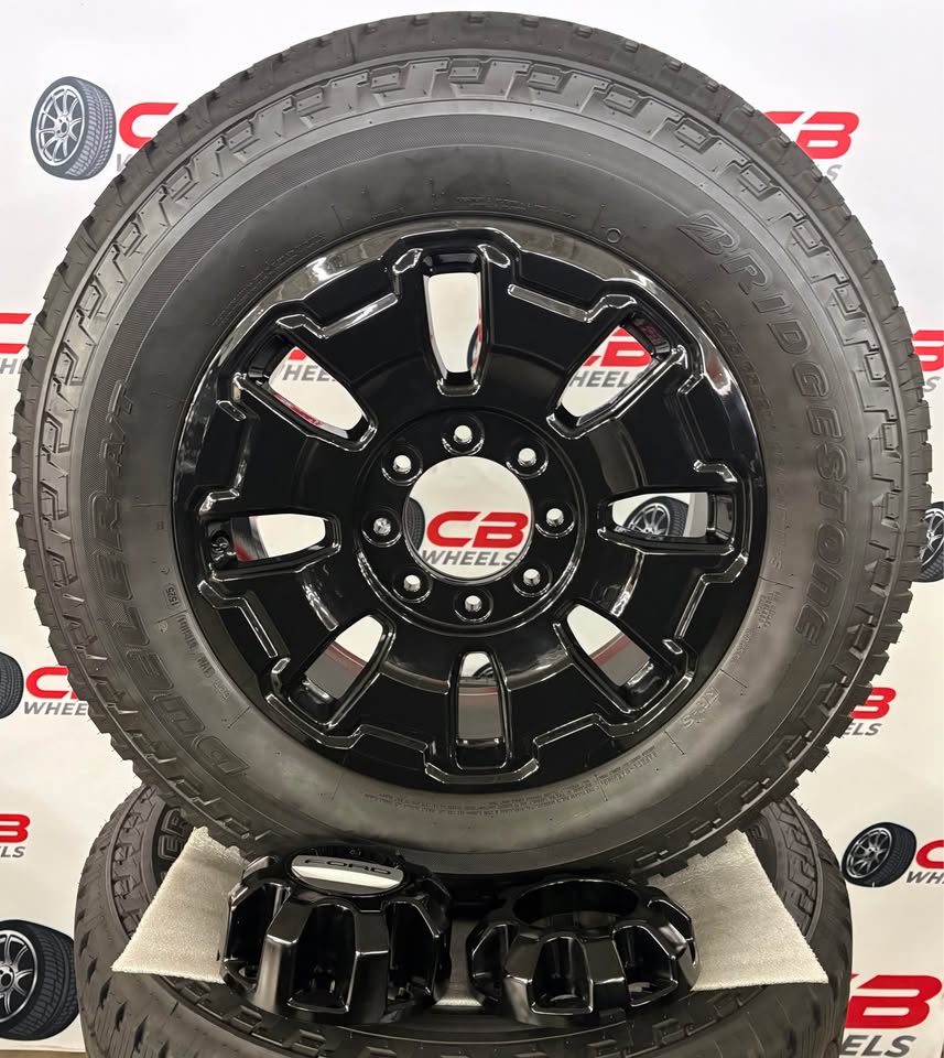Ford F250/F350 Super Duty 20" OEM Gloss Black Takeoff Wheels and Tires