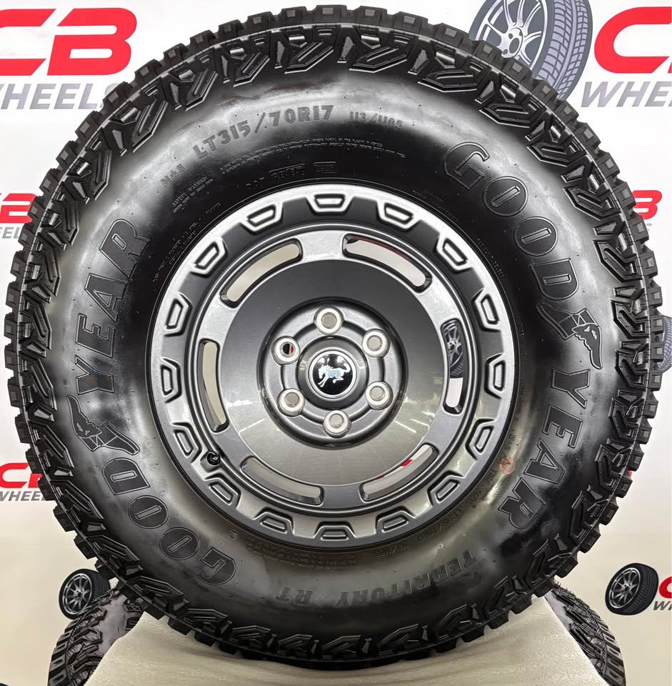 Ford Performance Bronco Everglade 17" OEM Charcoal Takeoff Wheels and Tires