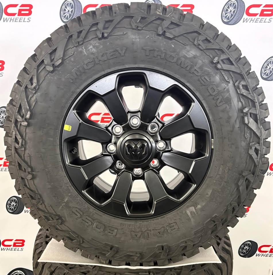 NEW Ram 2500/3500 Power Wagon 17" OEM Matte Black Wheels and Tires