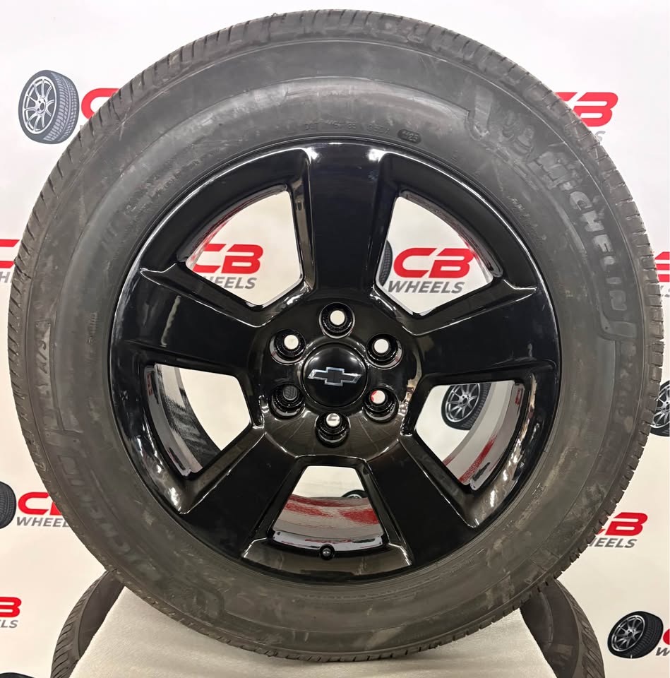 Chevrolet Silverado 1500 20" OEM Gloss Black Takeoff Wheels and Tires