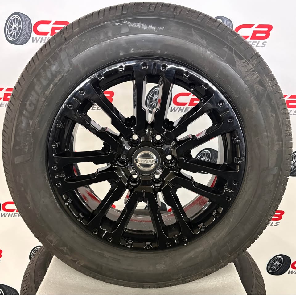 Nissan Titan 20" OEM Gloss Black Takeoff Wheels and Tires