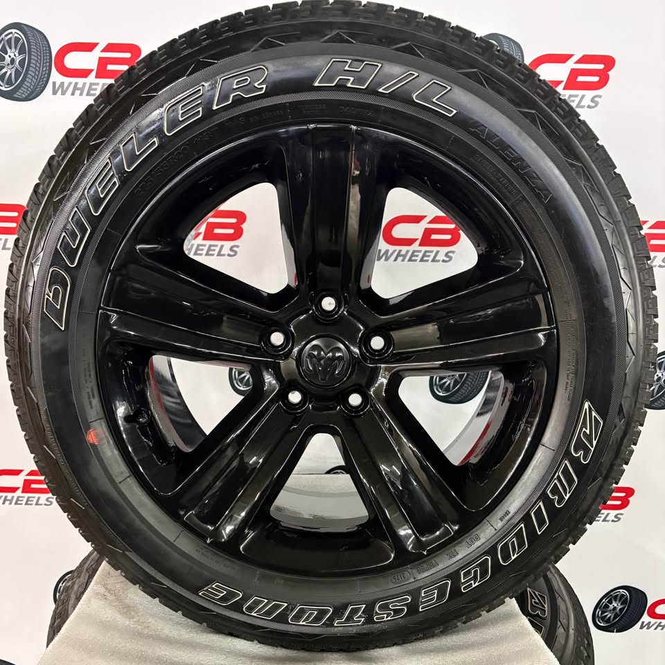 Ram 1500 20" OEM Gloss Black Takeoff Wheels and Tires