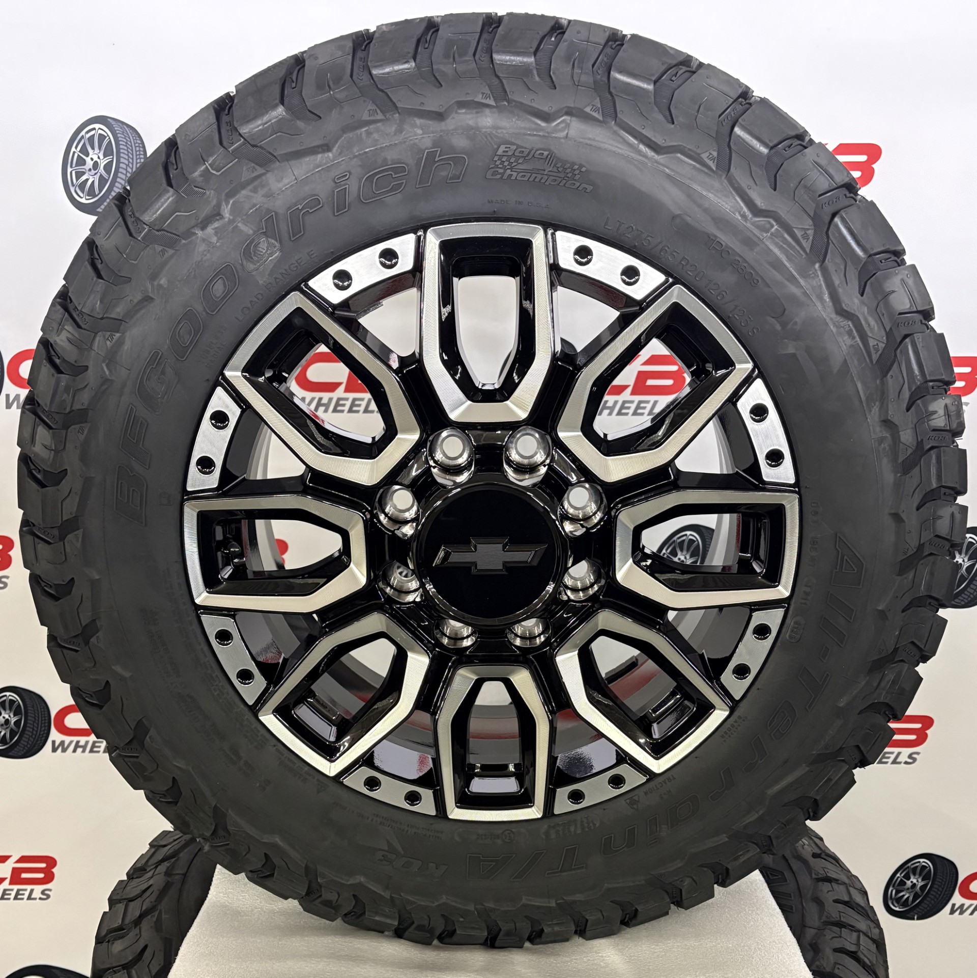 NEW Chevrolet Silverado 2500/3500 20" OEM Machined Gloss Black Wheels and Tires