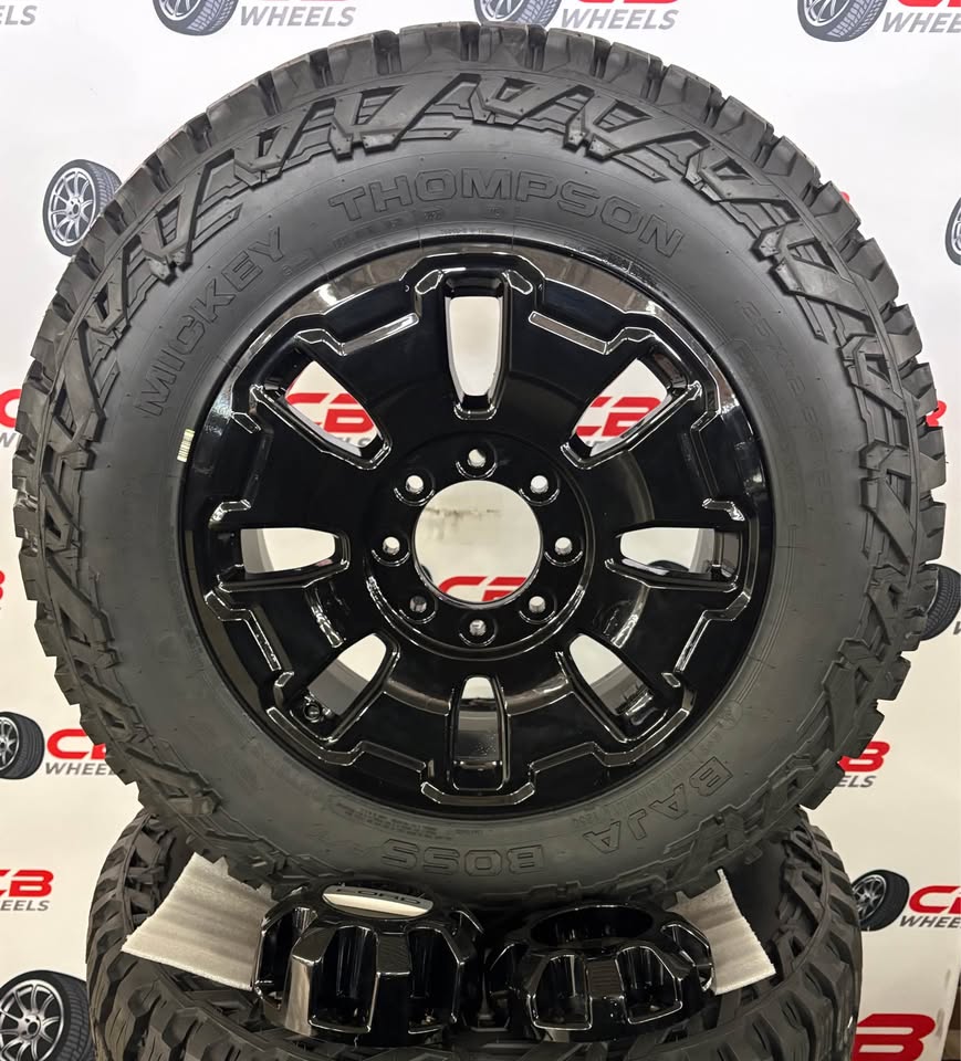 Ford F250/F350 20" OEM Gloss Black Wheels with 35" Tires