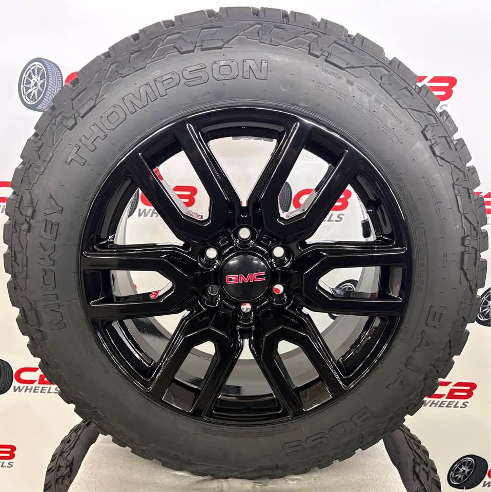 GMC Sierra 1500 Elevation 20" OEM Gloss Black Takeoff Wheels and Tires