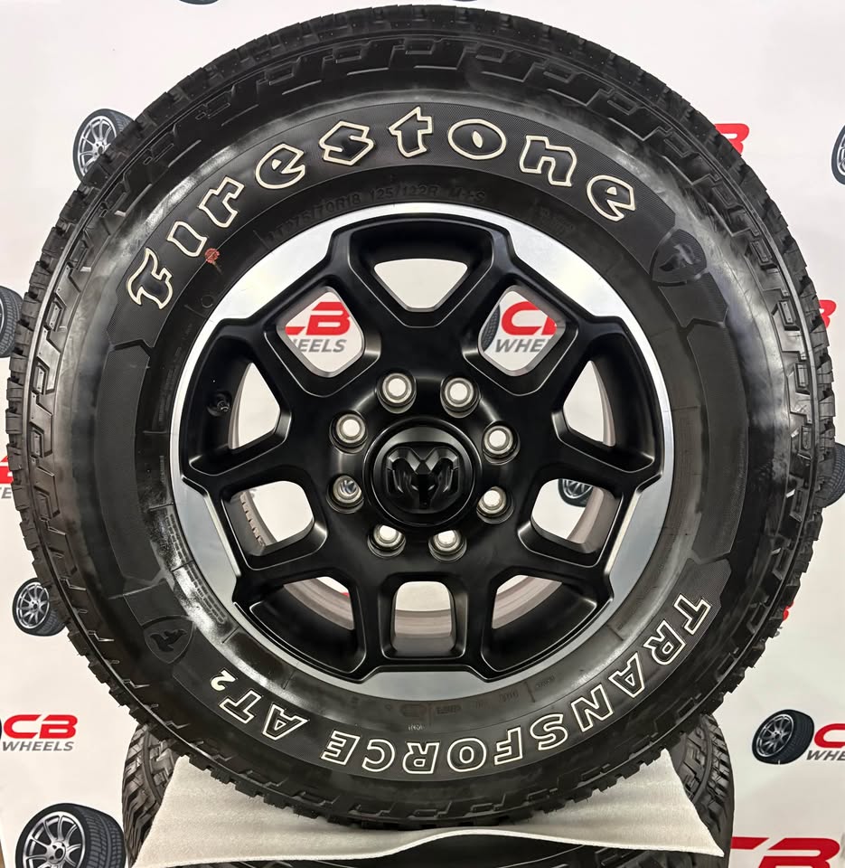 Ram 2500/3500 18” OEM Machined Matte Black Takeoff Wheels and Tires
