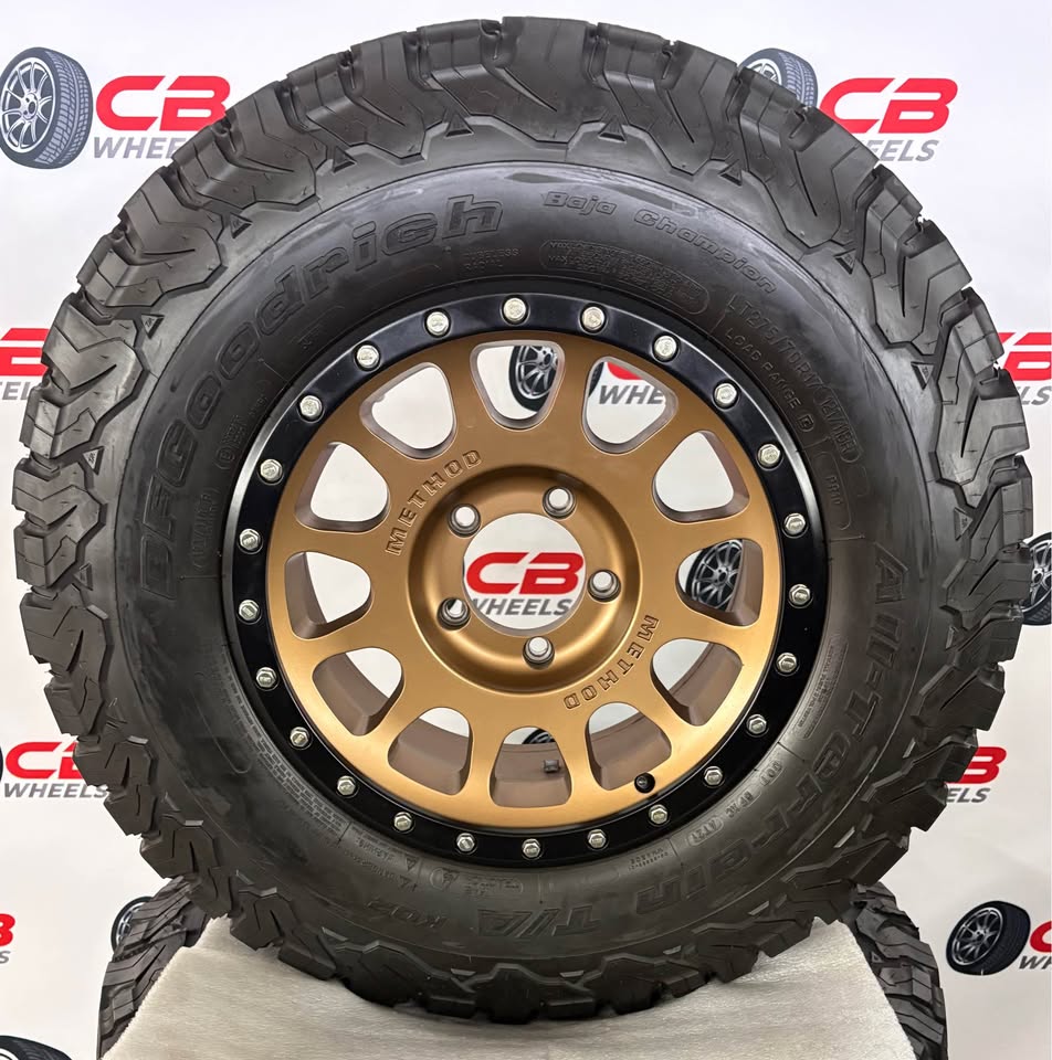 Jeep Wrangler Gladiator 17” Gold Method Wheels and Tires