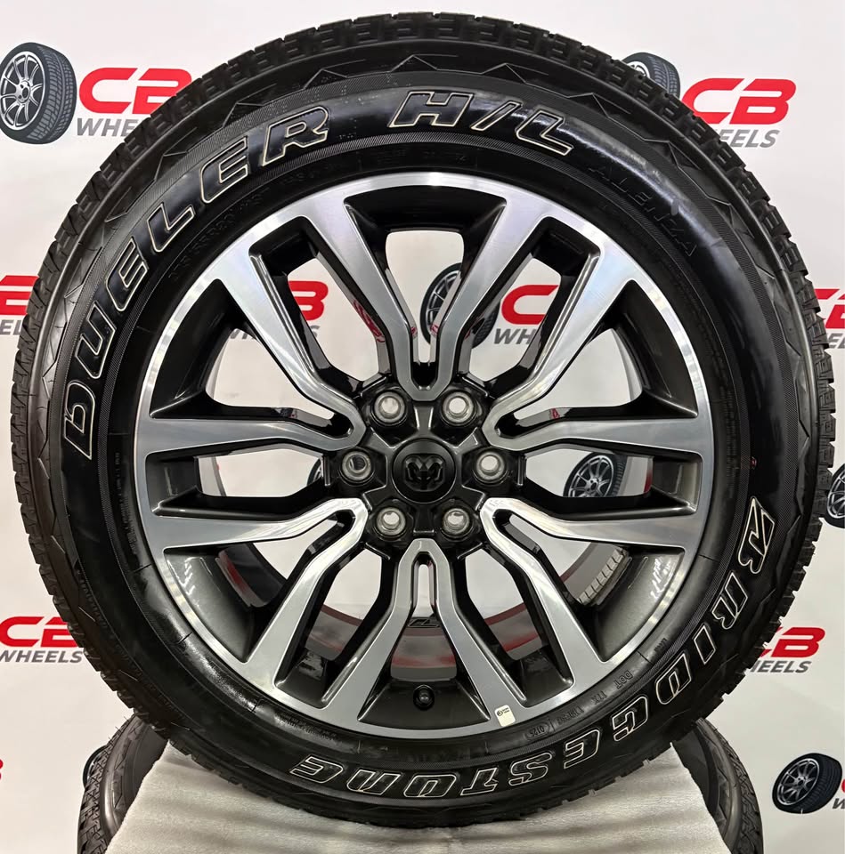 Ram 1500 Tungsten 20" OEM Machined Charcoal Wheels and Tires