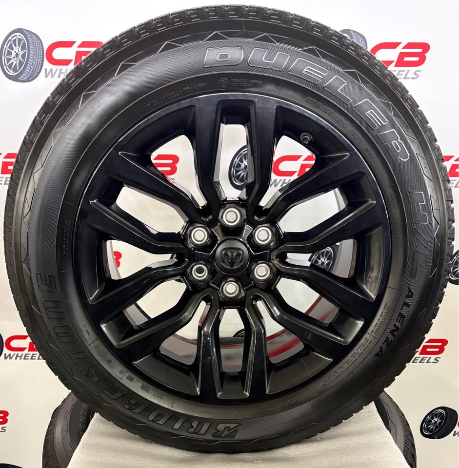 Ram 1500 Tungsten 20" OEM Gloss Black Takeoff Wheels and Tires