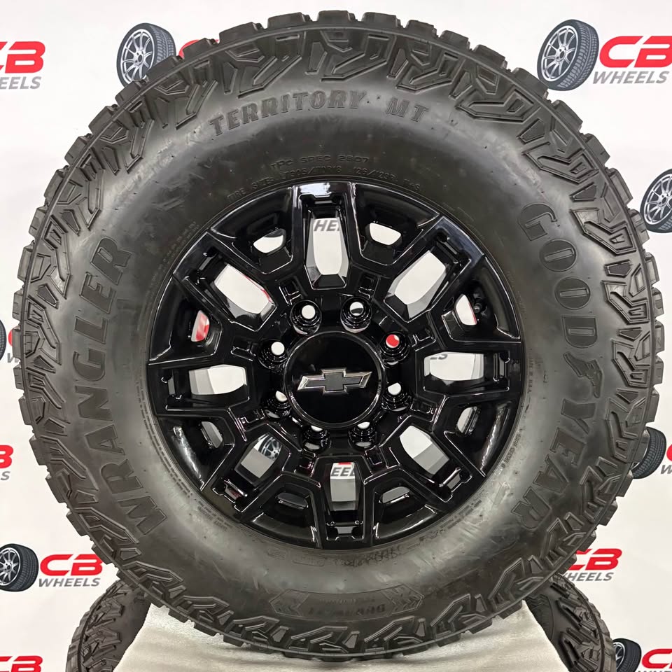 Chevrolet Silverado 2500/3500 18" OEM Gloss Black Takeoff Wheels and Tires