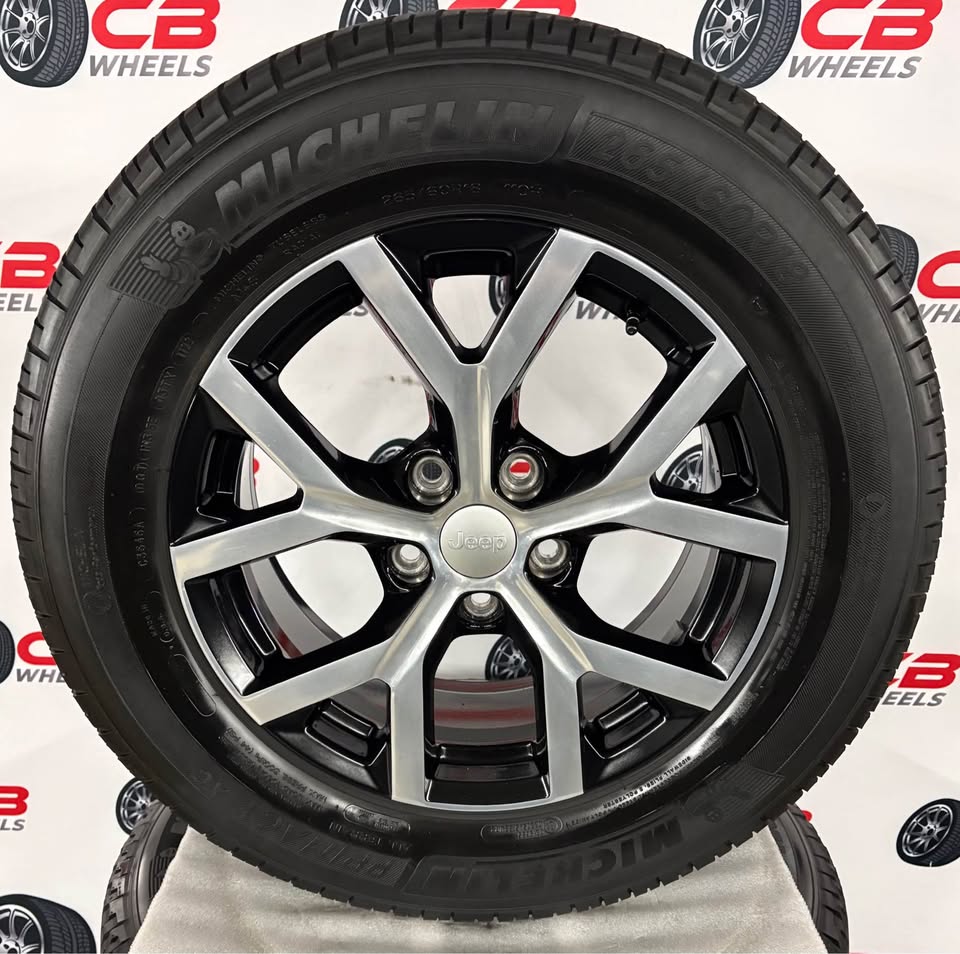 Jeep Grand Cherokee 18" OEM Polished Gloss Black Wheels and Tires