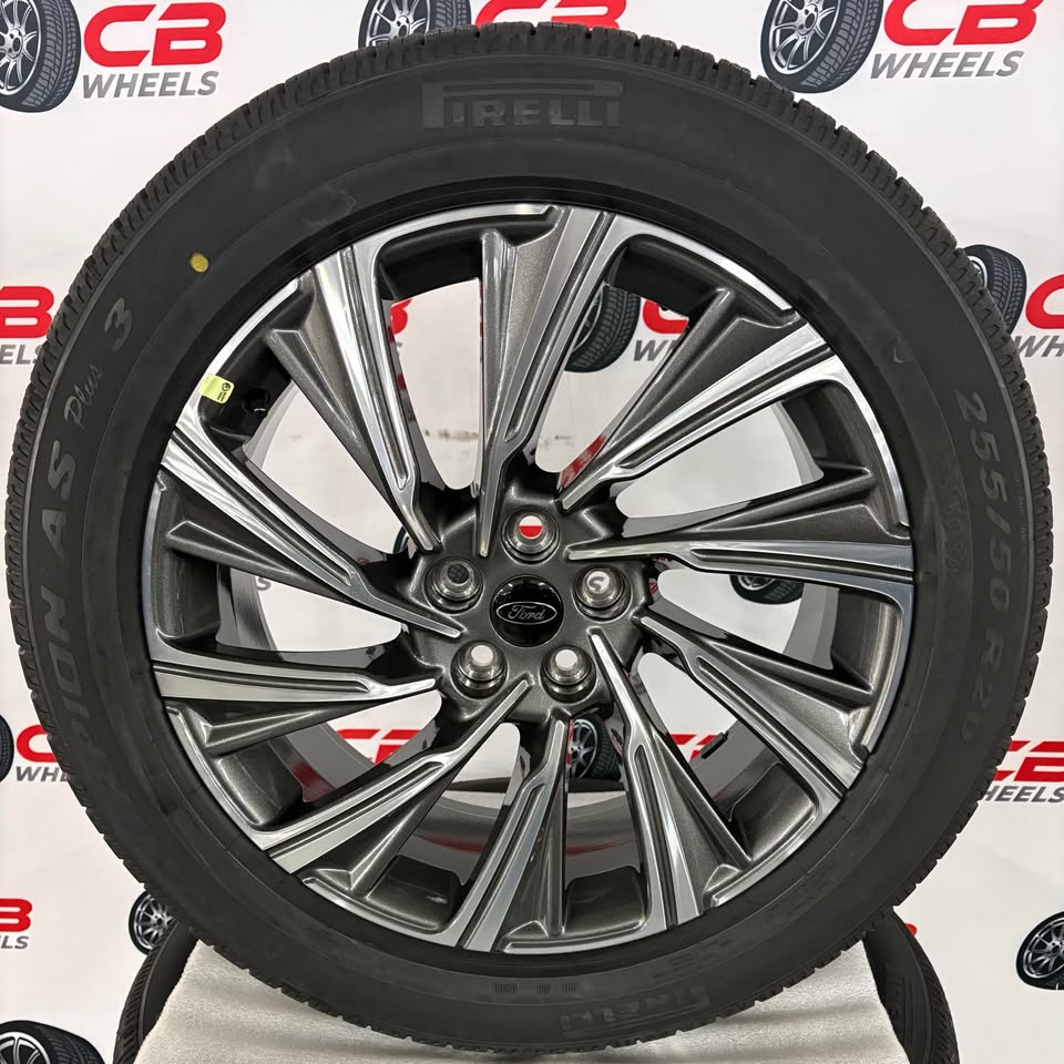 Ford Explorer 20" OEM Machined Charcoal Takeoff Wheels and Tires