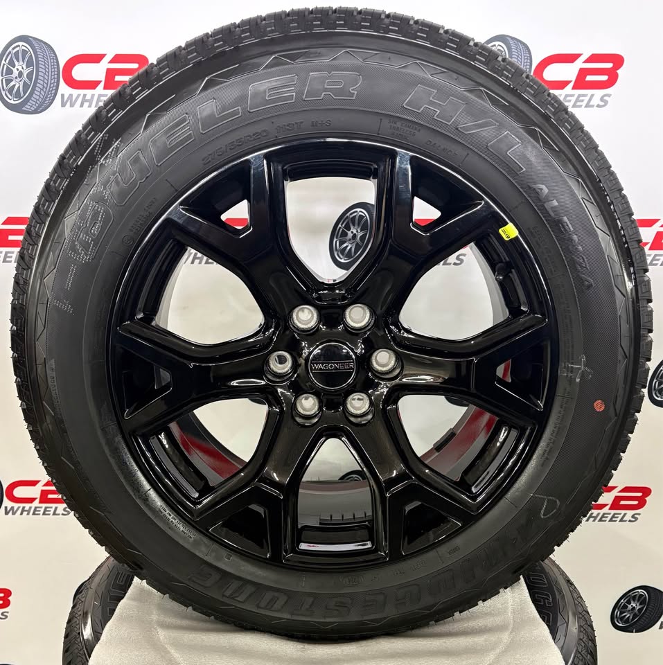 Jeep Wagoneer 20" OEM Gloss Black Takeoff Wheels and Tires