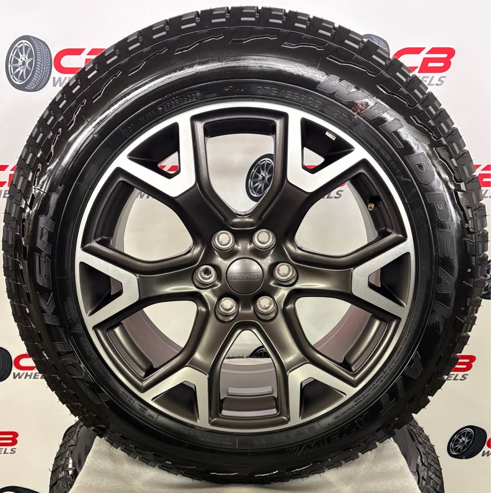 Jeep Wagoneer 20" OEM Machined Charcoal Takeoff Wheels and Tires